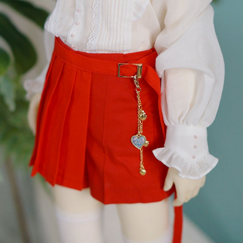 Red lap skirt set