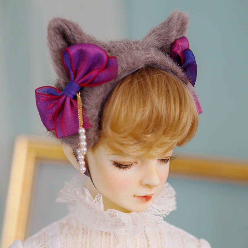 Cat hairband (gray&amp;violet)