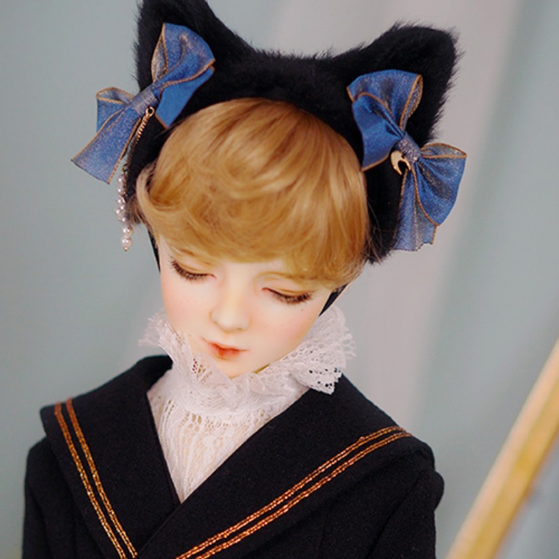 Cat hairband (black&amp;blue)